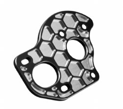 B6.1/B6.1D Aluminum "3 Gear" Layback Honeycomb Motor Plate (Black)