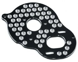 B5M Aluminum "3 Gear" Honeycomb Motor Plate (Black)