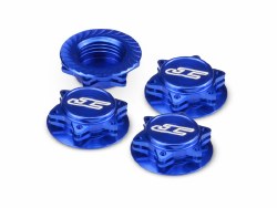 Fin 17mm 1/8th Serrated Light Weight Wheel Nut (Blue) (4)