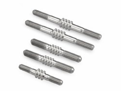 RC8B3 Fin Titanium Turnbuckle Set (5) (Silver)