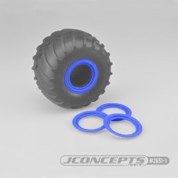 Tribute Monster Truck Wheel Mock Beadlock Rings (Blue) (4)