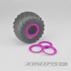 Tribute Monster Truck Wheel Mock Beadlock Rings (Pink) (4)