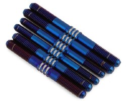 HB Racing D819/E819 Fin Titanium Turnbuckle Set (Blue) (6)