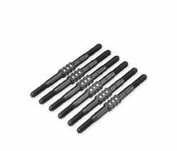 TLR 22 5.0 3.5mm Fin Titanium Turnbuckle Kit (6) (Black)