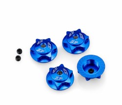 "17mm Finnisher Serrated Magnetic Wheel Nut, Blue"