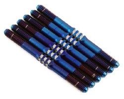 3.5 X 46Mm Fin Titanium Turnbuckle Set, Blue 6Pc