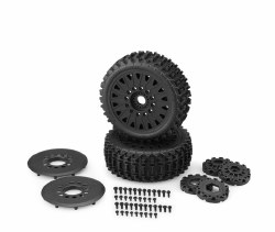 Magma Pre-Mounted 1/8 Buggy Tires w/Cheetah Wheel (Black) (2) (Yellow)