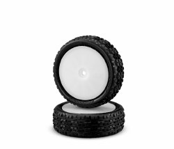 Swagger 2.2" Pre-Mounted 4WD Front Buggy Carpet Tires (White) (2) (Pink)