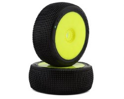 Stalkers 1/8 Pre-Mounted Buggy Tire (2) (Yellow) (Green)