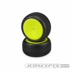 Twin Pins 2.2" Pre-Mounted Rear Buggy Carpet Tires (Yellow) (2) (Pink)