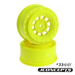 12mm Hex Hazard Short Course Wheels w/3mm Offset (Yellow) (2) (SC5M)