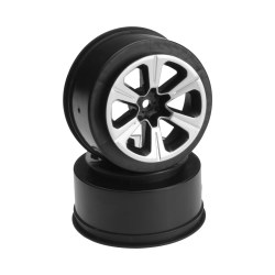 12mm Hex Hustle Short Course Wheels (Black) (2) (Slash Front)