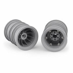 Krimson Dually 2.6" Dual Truck Wheels (Grey/Silver) (2)