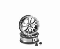 Tactic Street Eliminator 2.2" Front Drag Racing Wheels (2) (Chrome)