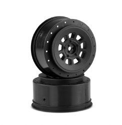 9-shot 12mm Hex 3mm Offset Wheel, Black 2pc