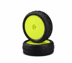 Mini-B Swagger Pre-Mounted Front Tires (Yellow) (2) (Pink)