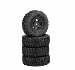 Landmines 1.0" Pre-Mounted Tires w/Glide 5 Wheels (Black) (4) (Gold)