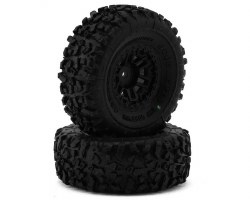 Landmines 1.0" Pre-Mounted Tires w/Shuttle Wheels (2) (2.25�) (TRX-4M) (Green)