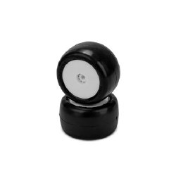 "Smoothie 2 Mini - green compound, pre-mounted, white wheels (Fits - Mini B, Mini-T rear)"