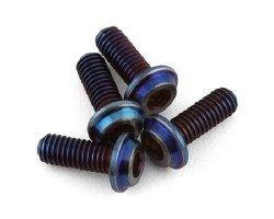 "3x8mm Top Hat Titanium screw, burnt blue - 4pc"