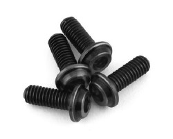 3x8mm Top Hat Titanium screw, stealth black - 4pc