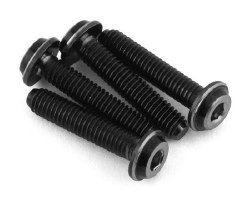 3x14mm Top Hat Titanium screw, stealth black - 4pc