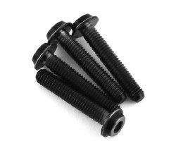 "3x16mm Top Hat Titanium screw, stealth black - 4pc"