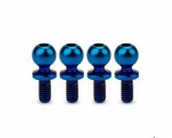 JCI, 5.5 x 6mm revolved titanium ball-stud, burnt blue, 4pc