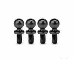 JCI, 5.5 x 6mm revolved titanium ball-stud, stealth black, 4pc