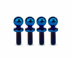 JCI, 5.5 x 8mm revolved titanium ball-stud, burnt blue, 4pc