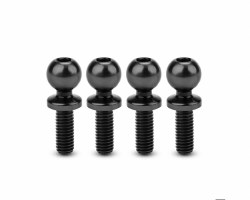 JCI, 5.5 x 8mm revolved titanium ball-stud, stealth black, 4pc