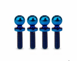 JCI, 5.5 x 10mm revolved titanium ball-stud, burnt blue, 4pc