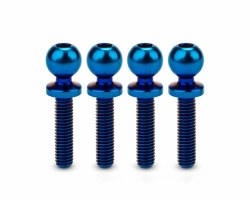 JCI, 5.5 x 12mm revolved titanium ball-stud, burnt blue, 4pc