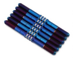 RC10 B7/B7D Fin Titanium Turnbuckle (Burnt Blue) (6)