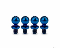 JCI, 5.5 x 4mm revolved titanium ball-stud, burnt blue, 4pc