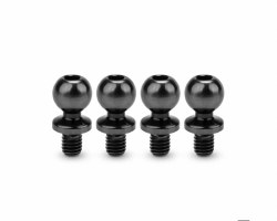 JCI, 5.5 x 4mm revolved titanium ball-stud, stealth black, 4pc