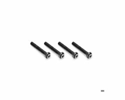 x20mm Top Hat Titanium screw, stealth black - 4pc