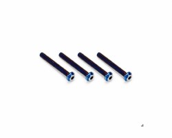 3x24mm Top Hat Titanium screw, burnt blue - 4pc