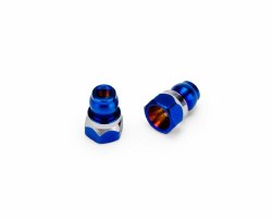 "RC10B7 | RC10B7D Fin titanium front stand-off, (burnt blue) - 8mm "