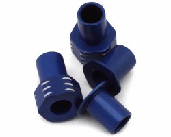 C10B7 aluminum caster hat bushings, 0 and 3mm, 4pc - blue