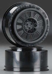3332B Rulux 12mm Hex Wheel SC10 2.2 x3.0  Black (2)