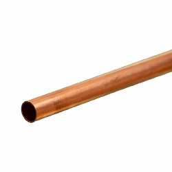 ROUND COPPER TUBE 12".014 WALL 1/4