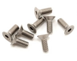 Kyosho 3x8mm Titanium Flat Head Hex Screw (8)