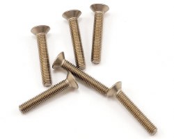Kyosho 3x18mm Titanium Flat Head Hex Screw (6)