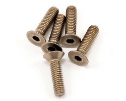 Kyosho 4x15mm Titanium Flat Head Hex Screw (5)