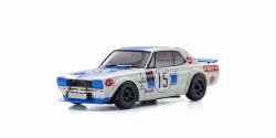 1972 Nissan Skyline White/Blue 2000GT-R (KPGC10) Racing #15 Auto Scale Body