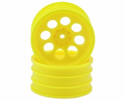 Kyosho Turbo Optima Mid SP Front 8-Hole 50mm Wheels (Yellow) (2)