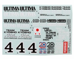 Kyosho Ultima '87 WC Decal Sheet