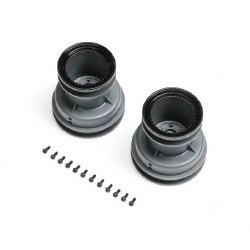 MT Wheel, Black Beadlock, Lt Grey(2): Mini LMT