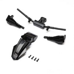 Losi Fender, Handguards & Handle Bars, Black: PM-SM